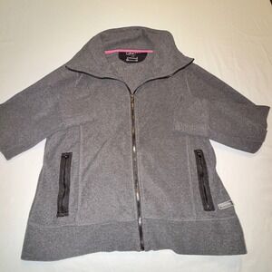 Calvin Klein Performance Fleece Jacket Womens XL Gray Good Full Zip P4022